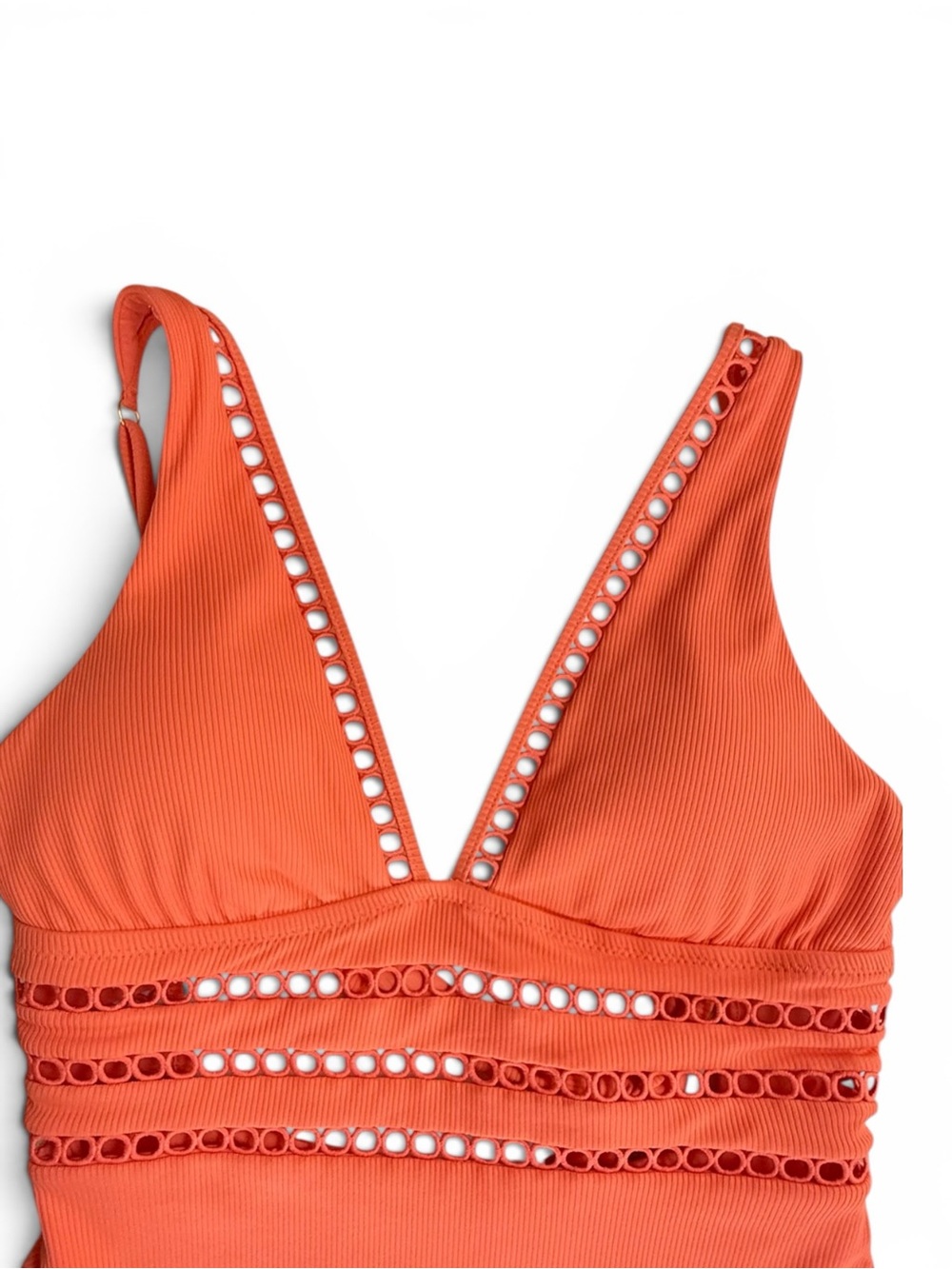 Becca by Rebecca Virtue Women's One-Piece Swimsuit Orange Size L NWT - Picture 7 of 12
